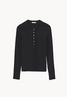 Bayan Siyah Pamuklu Sıfır Yaka Tişört