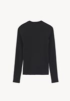 Bayan Siyah Pamuklu Sıfır Yaka Tişört