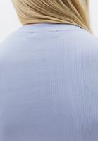 Bayan Mavi Pamuklu Sıfır Yaka Tişört