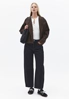 Bayan Krem Pamuklu Sıfır Yaka Tişört