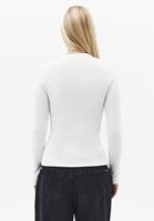 Bayan Krem Pamuklu Sıfır Yaka Tişört