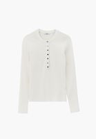 Bayan Krem Pamuklu Sıfır Yaka Tişört