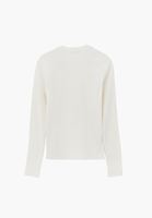 Bayan Krem Pamuklu Sıfır Yaka Tişört