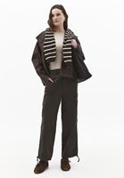 Bayan Bej Pamuklu Sıfır Yaka Tişört