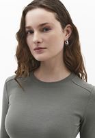 Bayan Yeşil Pamuklu Sıfır Yaka Tişört