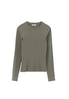 Bayan Yeşil Pamuklu Sıfır Yaka Tişört