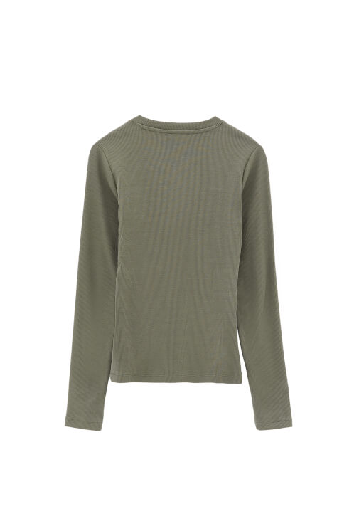 Pamuklu Sıfır Yaka Tişört - Görsel 7