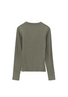 Bayan Yeşil Pamuklu Sıfır Yaka Tişört