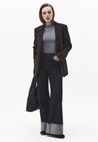 Bayan Gri Cut-Out Detaylı Tişört