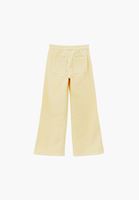 Bayan Sarı Ultra Yüksek Bel Wide-Leg Pantolon