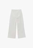 Bayan Bej Ultra Yüksek Bel Wide-Leg Pantolon