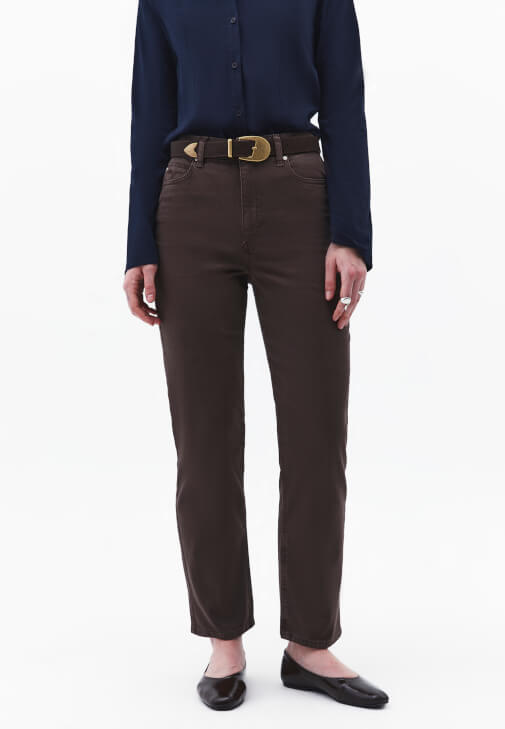 Boru Paça Pantolon ve Gömlek Kombini