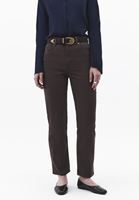 Bayan Kahverengi Ultra Yüksek Bel Straight-Fit Pantolon