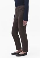Bayan Kahverengi Ultra Yüksek Bel Straight-Fit Pantolon