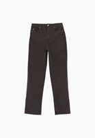 Bayan Kahverengi Ultra Yüksek Bel Straight-Fit Pantolon