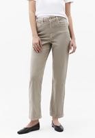 Bayan Bej Ultra Yüksek Bel Straight-Fit Pantolon