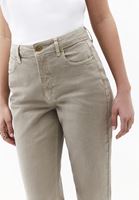 Bayan Bej Ultra Yüksek Bel Straight-Fit Pantolon