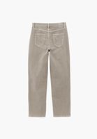 Bayan Bej Ultra Yüksek Bel Straight-Fit Pantolon