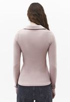 Bayan Pembe Polo Yaka Düğmeli Tişört