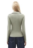 Bayan Yeşil Polo Yaka Düğmeli Tişört