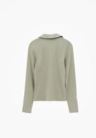 Bayan Yeşil Polo Yaka Çıtçıtlı Tişört