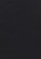 Bayan Siyah Düğme Detaylı Tişört