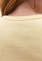 Bayan Sarı Düğme Detaylı Tişört