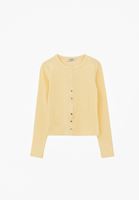 Bayan Sarı Düğme Detaylı Tişört