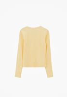 Bayan Sarı Düğme Detaylı Tişört