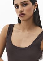 Bayan Kahverengi Askılı U Yaka Atlet