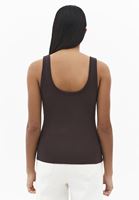 Bayan Kahverengi Askılı U Yaka Atlet