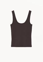 Bayan Kahverengi Askılı U Yaka Atlet