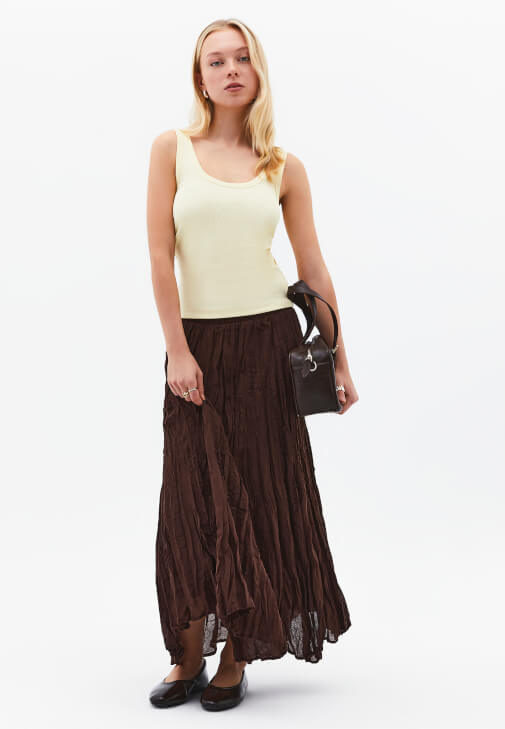 Askılı Atlet ve Etek Kombini