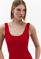 Bayan Kırmızı Askılı U Yaka Atlet