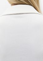 Bayan Krem Polo Yaka Fermuarlı Tişört