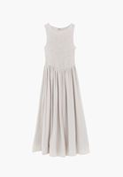 Bayan Krem Gipeli Uzun Elbise