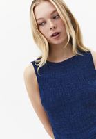 Bayan Lacivert Gipeli Uzun Elbise