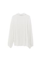 Bayan Beyaz Balon Kollu Oversize Gömlek