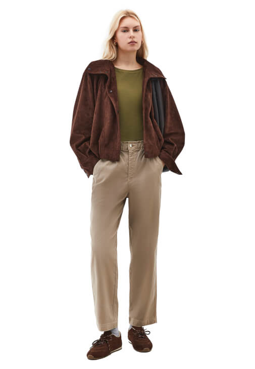 Bej Baggy-Fit Pantolon ( TENCEL™ )