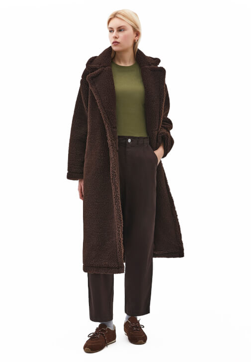 Kahverengi Baggy-Fit Pantolon ( TENCEL™ )