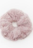 Bayan Pembe Peluş Lastikli Saç Tokası