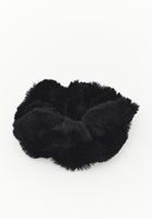 Bayan Siyah Peluş Lastikli Saç Tokası