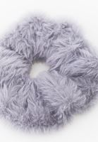 Bayan Mavi Peluş Lastikli Saç Tokası