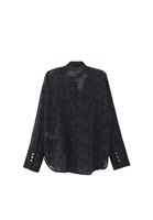 Bayan Antrasit İşleme Detaylı Oversize Gömlek