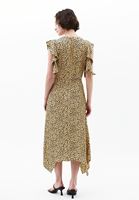 Bayan Çok Renkli Puantiyeli Uzun Elbise