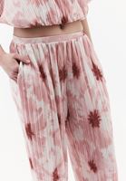 Bayan Çok Renkli Desenli Straight-Fit Pantolon