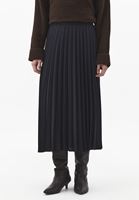 Bayan Siyah Ultra Yüksek Bel Pileli Etek