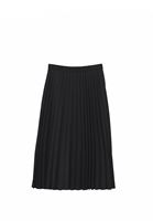 Bayan Siyah Ultra Yüksek Bel Pileli Etek