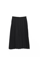 Bayan Siyah Ultra Yüksek Bel Pileli Etek