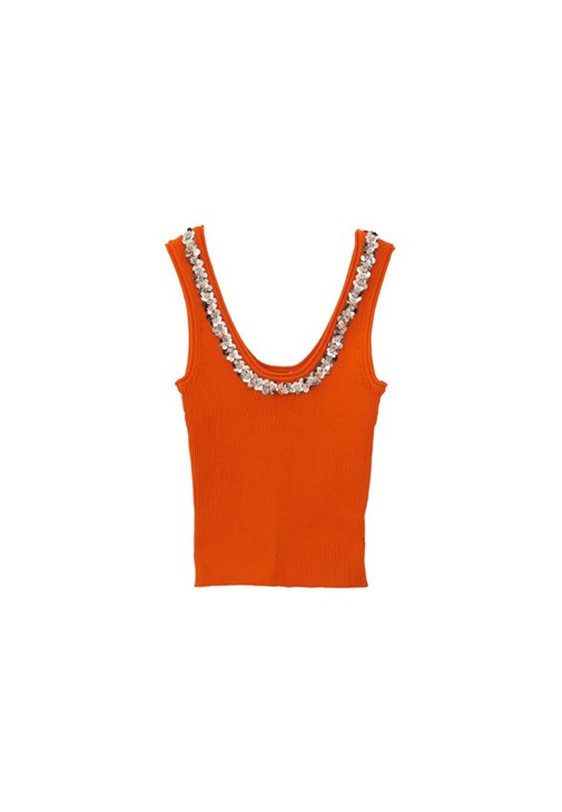 Aksesuar Detaylı Atlet ve Barrel-Fit Pantolon Kombini